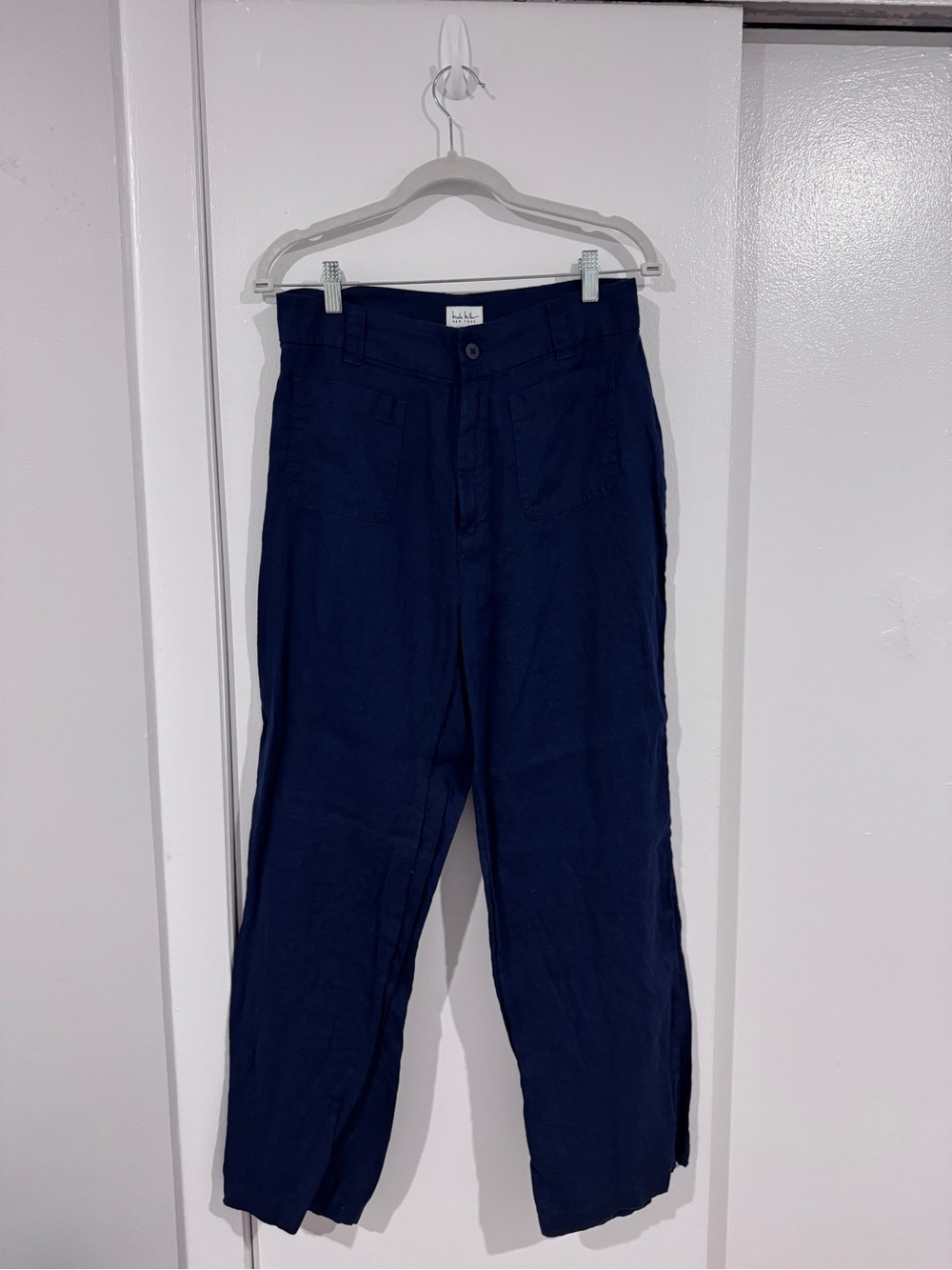 Nicole Miller Deep Navy Wide-Leg Trousers